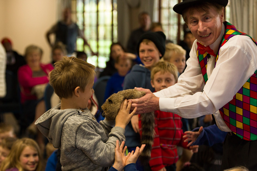 tricky-trevor-with-fluffy-animal-entertaining-children